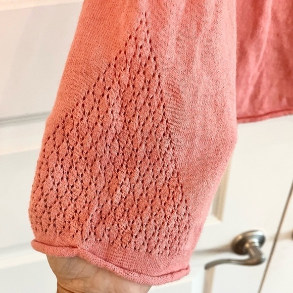 Sundance Catalog Angora Rabbit Hair Cotton Blend Sweater Cowl Neck Pink Womens M - Picture 5 of 8